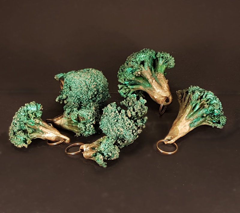 Keychain Broccoli - bronzen beeld - kunst - amsterdam