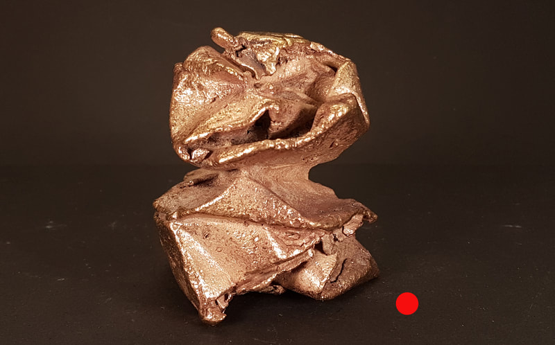 Paper Wad  - bronzen beeld - kunst - amsterdam