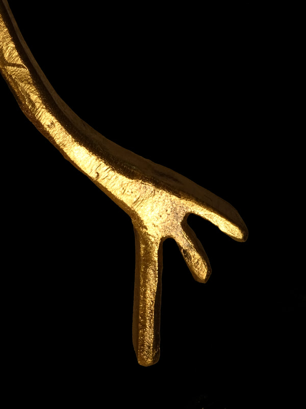 Vrouwensilhouet - in brons bevroren - figuratief
